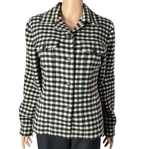 Talbots Button Down Wool Blend Shirt Jacket 10